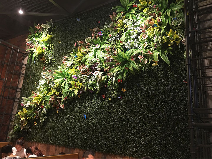 餐廳仿真植物墻